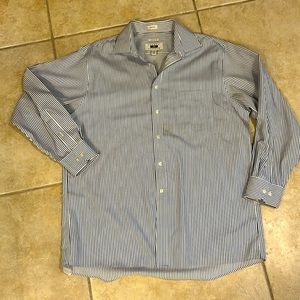 Joseph Abboud Men’s blue and white, striped button-down